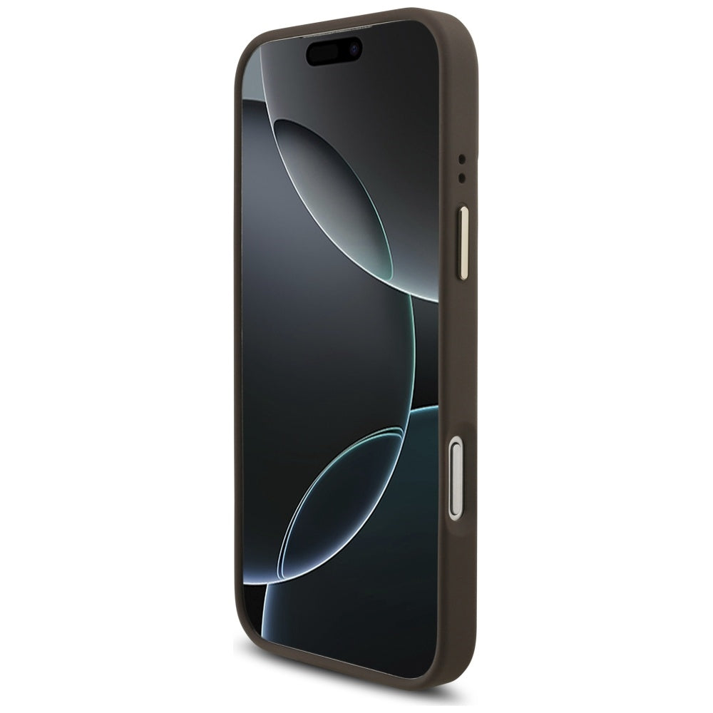 Калъф за Apple iPhone 17 Pro Max, Guess, Big 4G Classic Logo with Big Strap, Кафяв