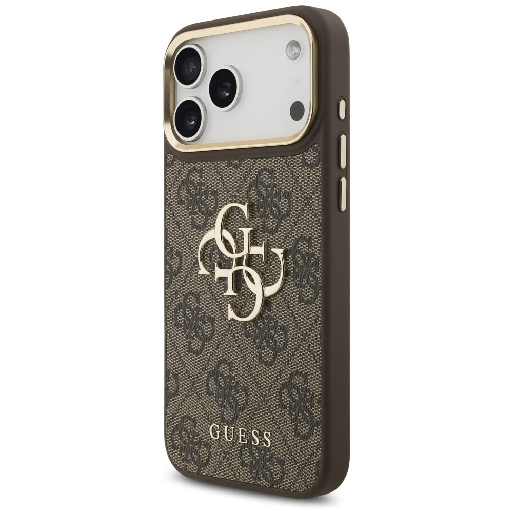 Калъф за Apple iPhone 17 Pro Max, Guess, Big 4G Classic Logo with Big Strap, Кафяв