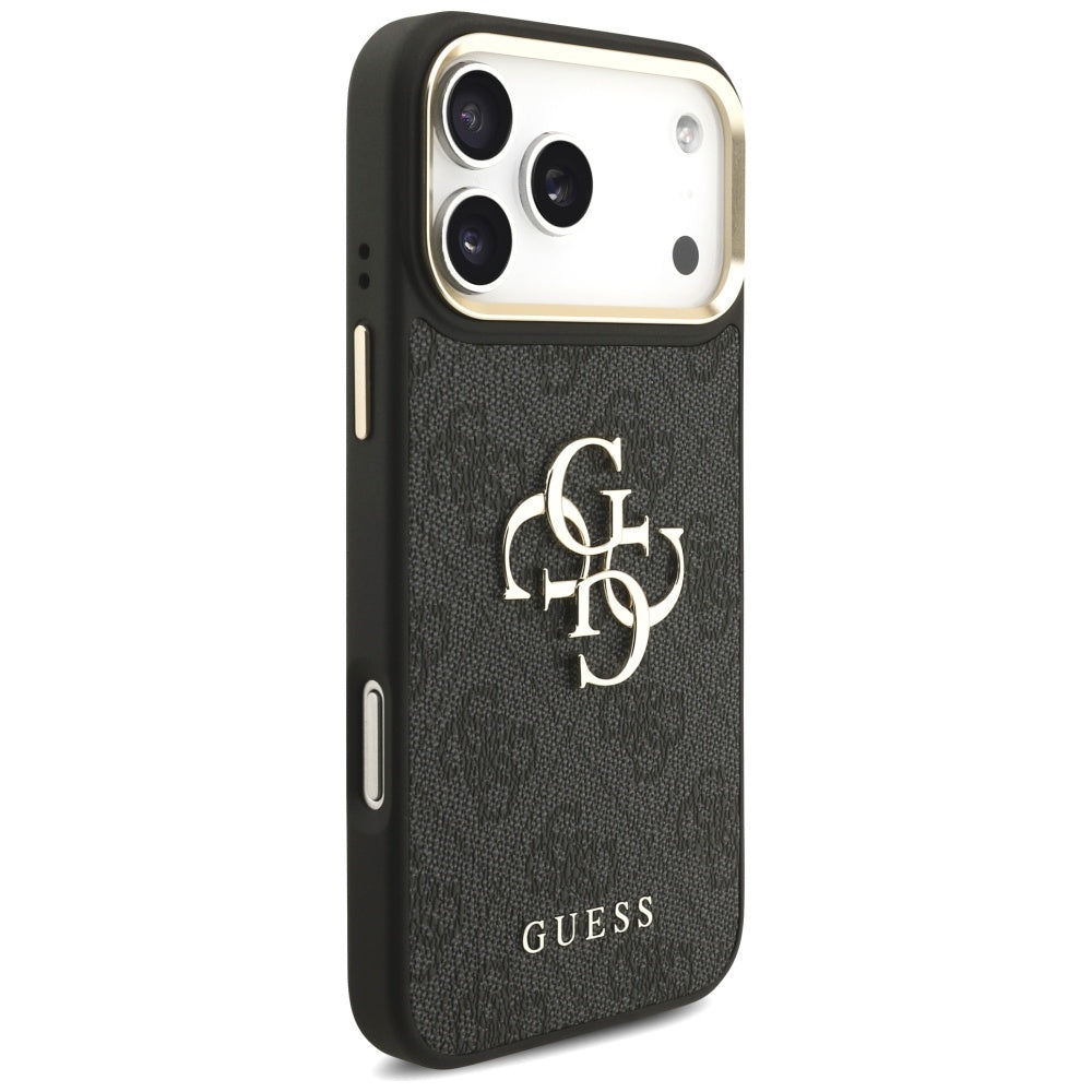 Калъф за Apple iPhone 17 Pro Max, Guess, Big 4G Classic Logo with Big Strap, Черен