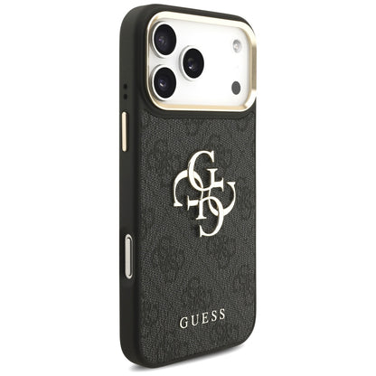 Калъф за Apple iPhone 17 Pro Max, Guess, Big 4G Classic Logo with Big Strap, Черен