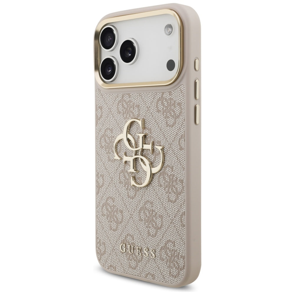 Калъф за Apple iPhone 17 Pro Max, Guess, Big 4G Classic Logo with Big Strap, Розов
