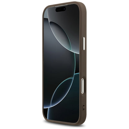 Калъф за Apple iPhone 17 Pro Max, Guess, Big 4G Logo Classic, Кафяво Сребрист