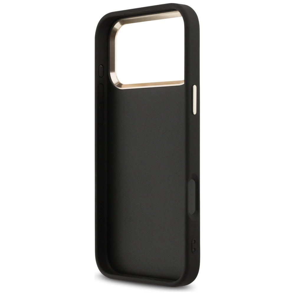 Калъф за Apple iPhone 17 Pro Max, Guess, Big 4G Logo Classic, Черно Златен