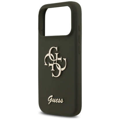 Калъф за Apple iPhone 17 Pro Max, Guess, Big 4G Script, Каки