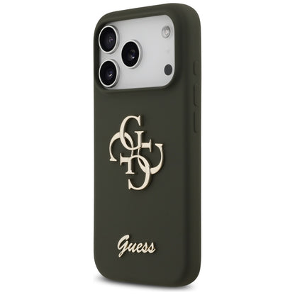 Калъф за Apple iPhone 17 Pro Max, Guess, Big 4G Script, Каки