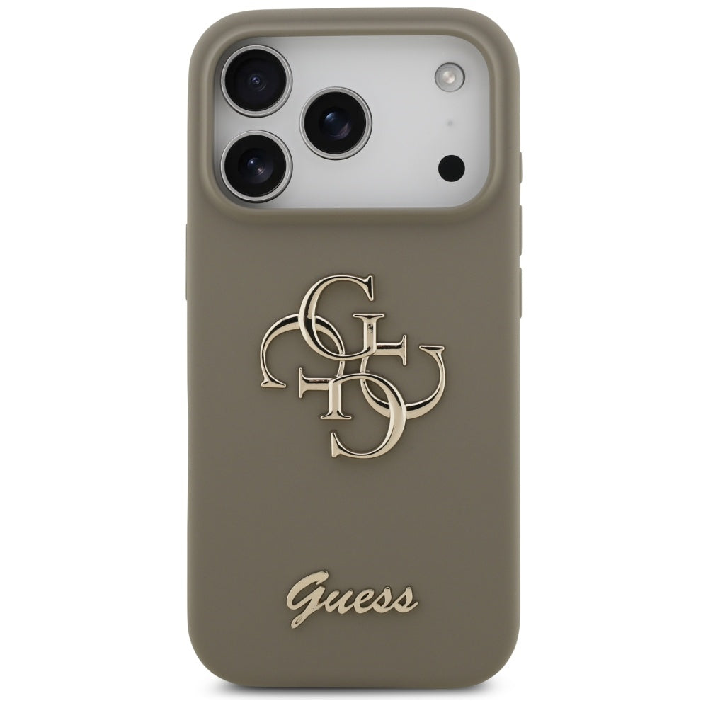 Калъф за Apple iPhone 17 Pro Max, Guess, Big 4G Script, Кафяв