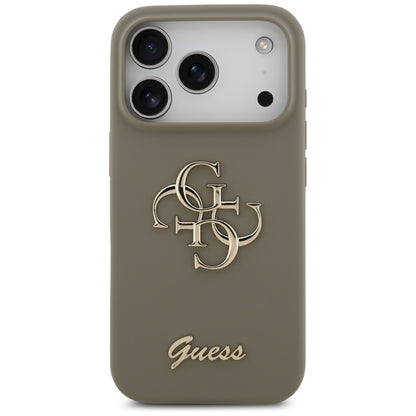 Калъф за Apple iPhone 17 Pro Max, Guess, Big 4G Script, Кафяв