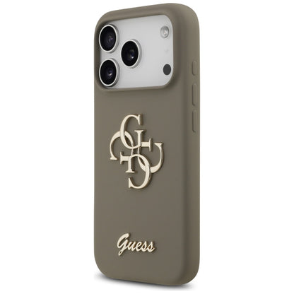 Калъф за Apple iPhone 17 Pro Max, Guess, Big 4G Script, Кафяв