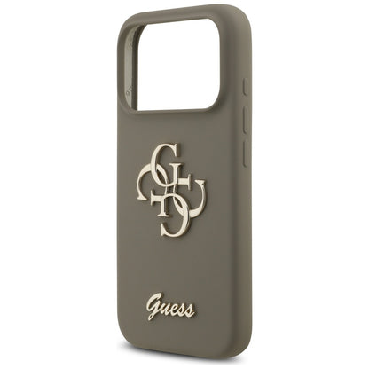 Калъф за Apple iPhone 17 Pro Max, Guess, Big 4G Script, Кафяв