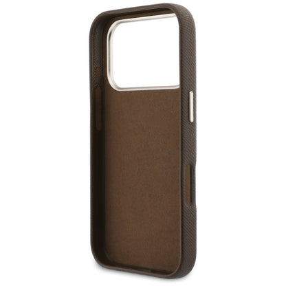 Case for Apple iPhone 17 Pro Max, Guess, Resin Logo, Brown
