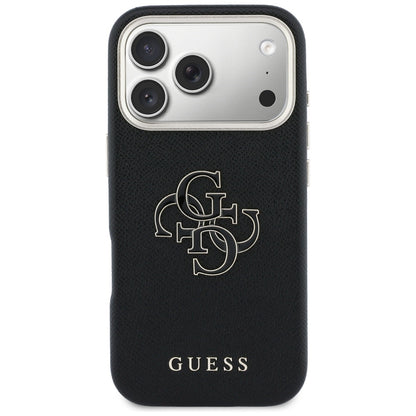 Case for Apple iPhone 17 Pro Max, Guess, Resin Logo, Black