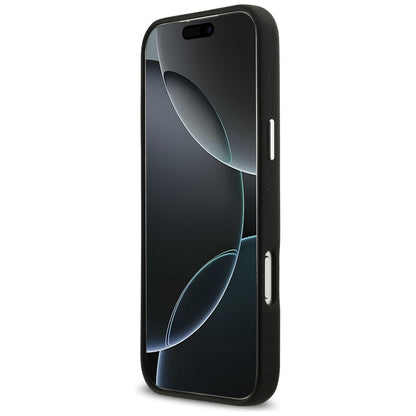 Калъф за Apple iPhone 17 Pro Max, Karl Lagerfeld, FW Grained Signature Logo, Черен