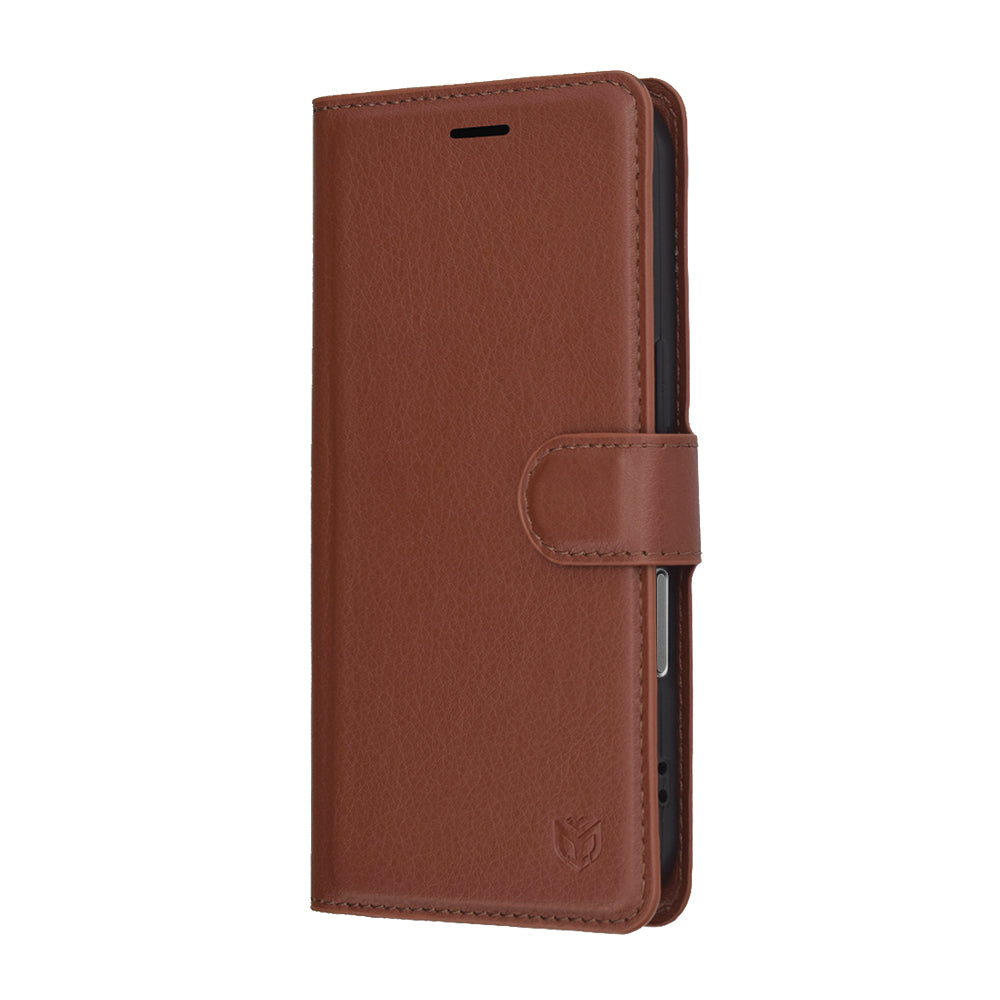 Калъф за Apple iPhone 17 Pro Max, Techsuit, Leather Folio, Кафяв