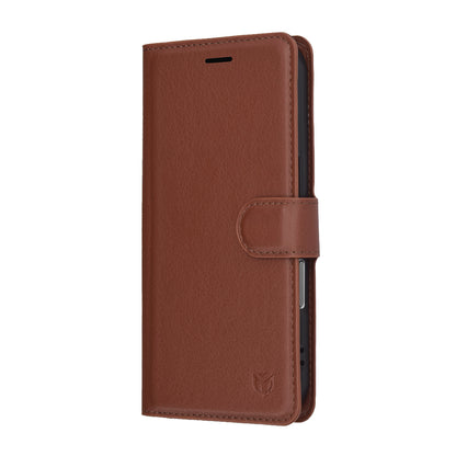Калъф за Apple iPhone 17 Pro Max, Techsuit, Leather Folio, Кафяв