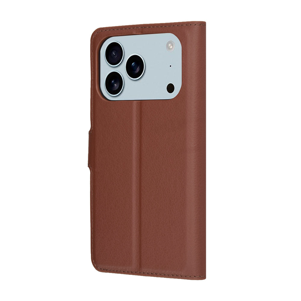 Калъф за Apple iPhone 17 Pro Max, Techsuit, Leather Folio, Кафяв