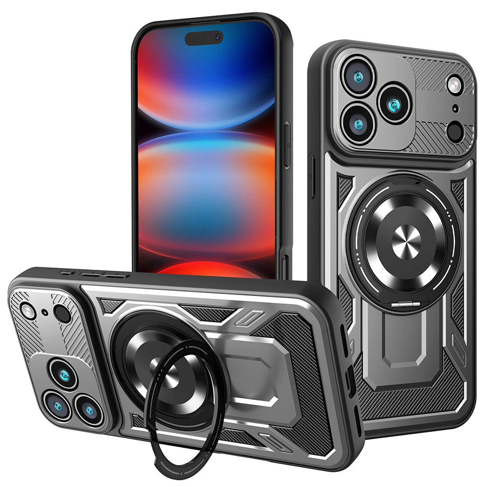 Калъф за Apple iPhone 17 Pro Max, Techsuit, RuggedCam, Сив
