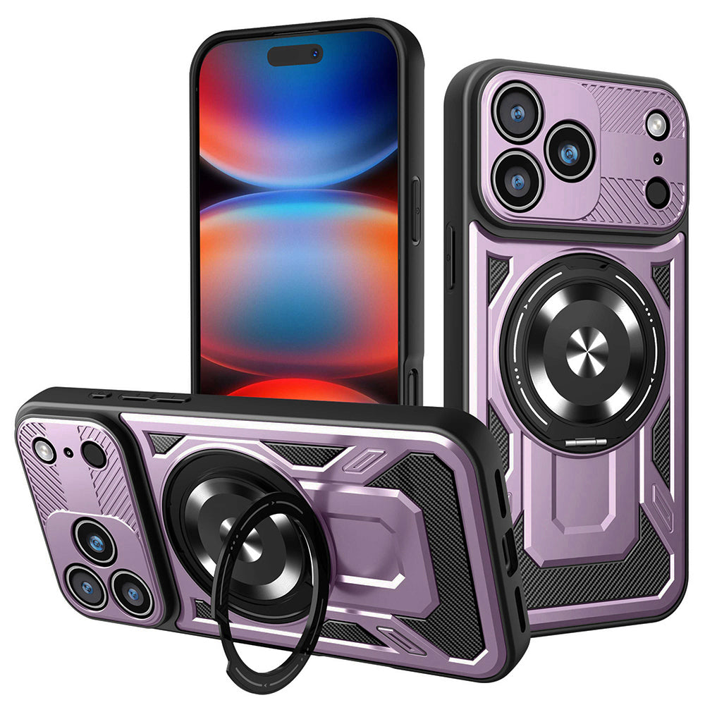 Калъф за Apple iPhone 17 Pro Max, Techsuit, RuggedCam, Лилав