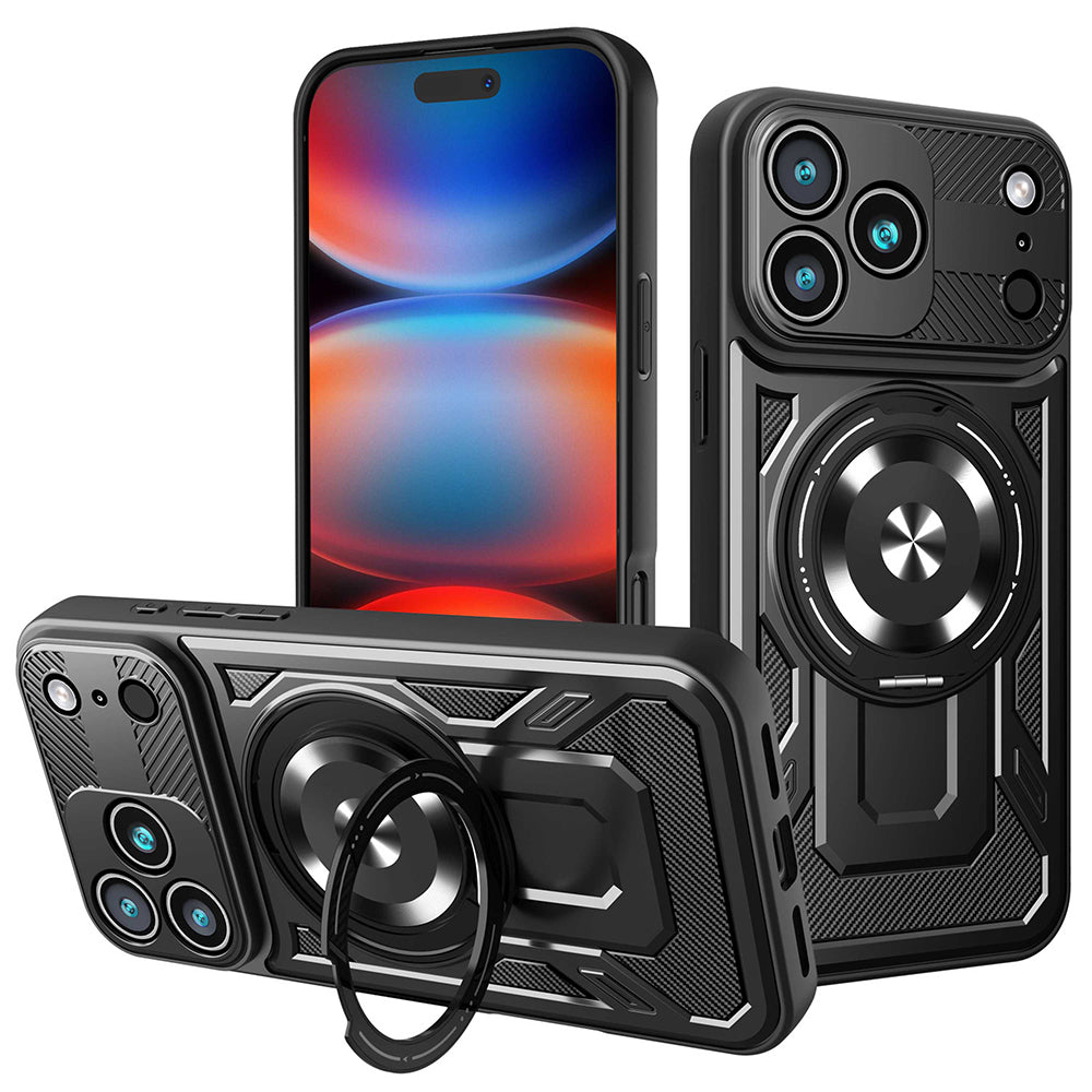 Калъф за Apple iPhone 17 Pro Max, Techsuit, RuggedCam, Черен