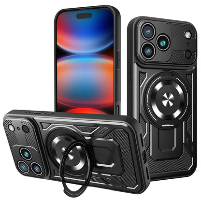 Калъф за Apple iPhone 17 Pro Max, Techsuit, RuggedCam, Черен