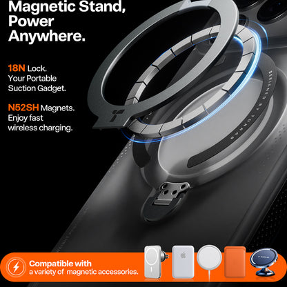 Калъф за Apple iPhone 17 Pro Max, Torras, Ostand Spin Air, Сив