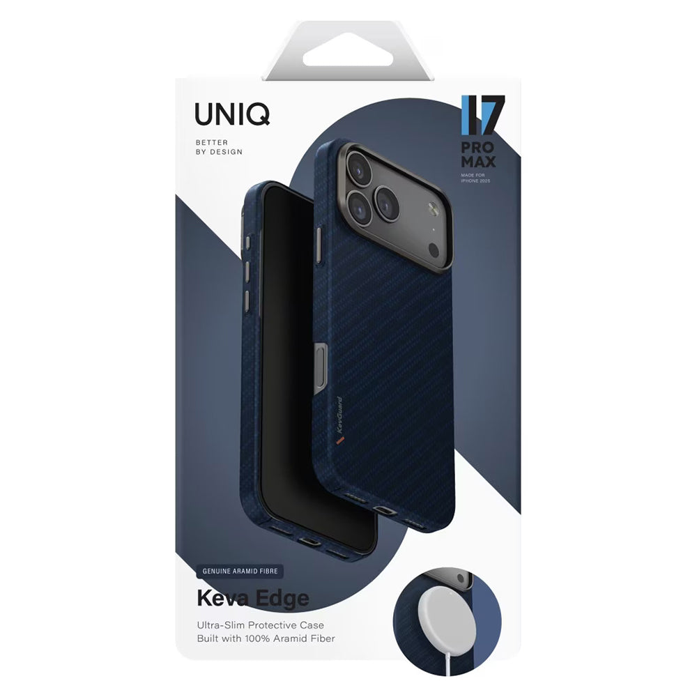 Калъф MagSafe за Apple iPhone 17 Pro Max, UNIQ, Keva MagClick, Тъмносин