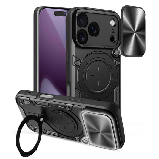 Калъф за Apple iPhone 17 Pro, Techsuit, CamGuard Pro, Черен