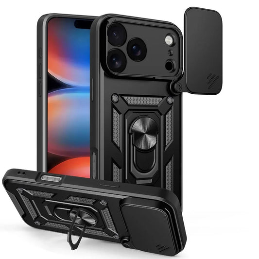 Калъф за Apple iPhone 17 Pro, Techsuit, CamShield, Черен