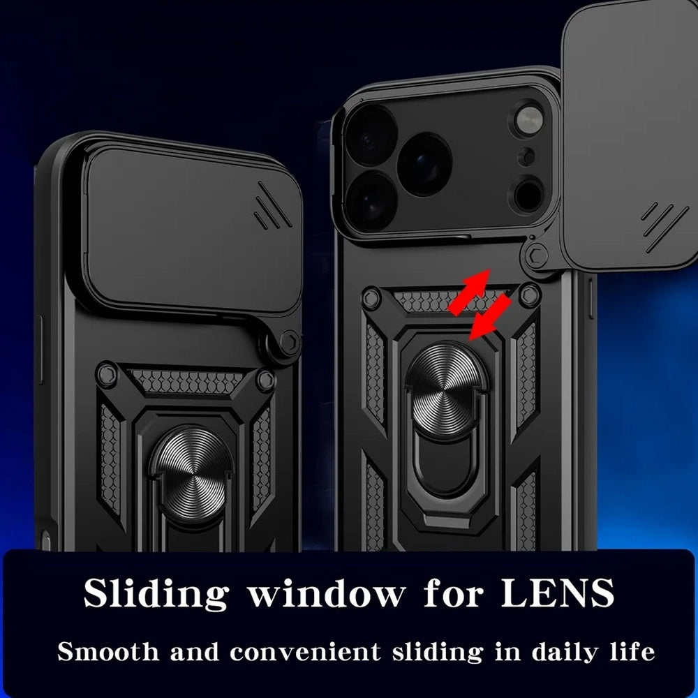 Калъф за Apple iPhone 17 Pro, Techsuit, CamShield, Черен