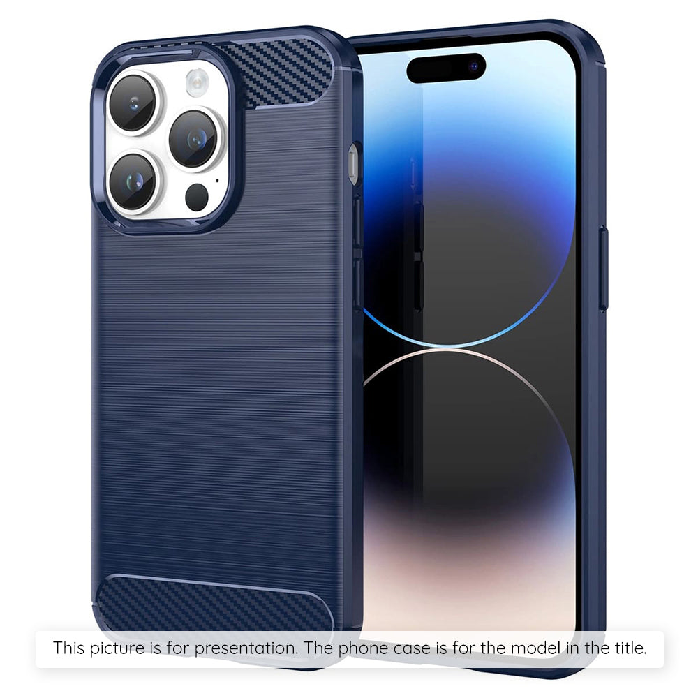 Калъф за Apple iPhone 17 Pro, Techsuit, Карбон, Син
