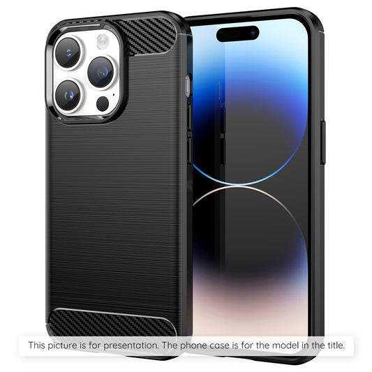 Калъф за Apple iPhone 17 Pro, Techsuit, Карбон, Черен