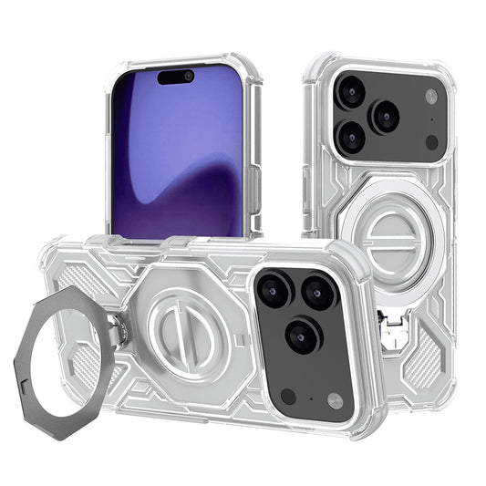 Калъф за Apple iPhone 17 Pro, Techsuit, Carbon Shield Pro, Бял