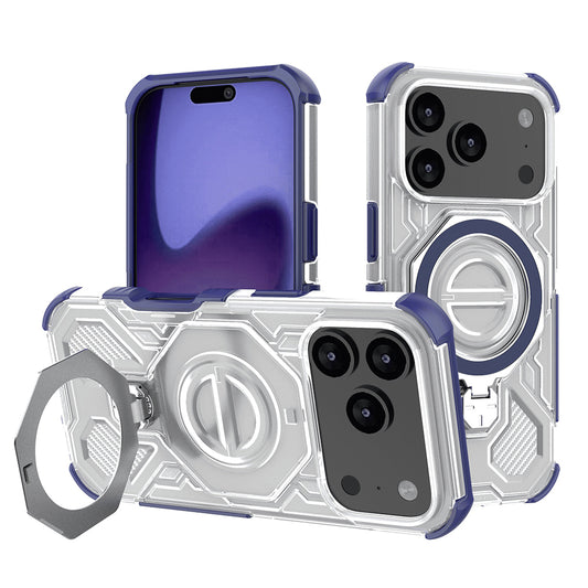 Калъф за Apple iPhone 17 Pro, Techsuit, Carbon Shield Pro, Син