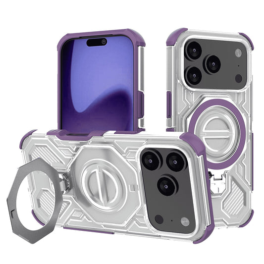 Калъф за Apple iPhone 17 Pro, Techsuit, Carbon Shield Pro, Лилав