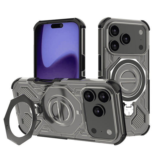 Калъф за Apple iPhone 17 Pro, Techsuit, Carbon Shield Pro, Светло черен