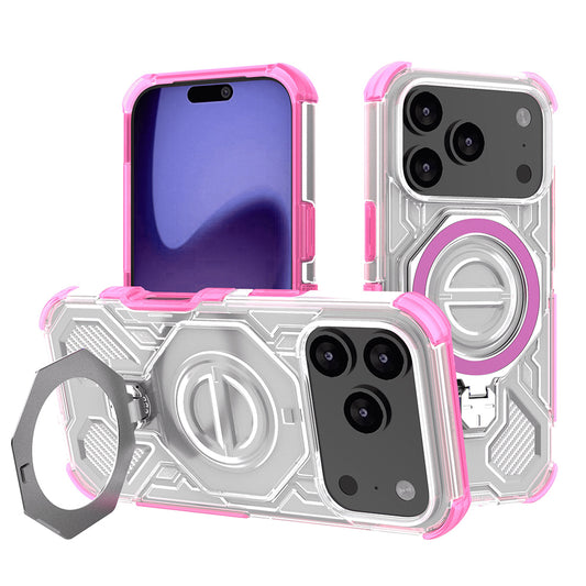 Калъф за Apple iPhone 17 Pro, Techsuit, Carbon Shield Pro, Розов