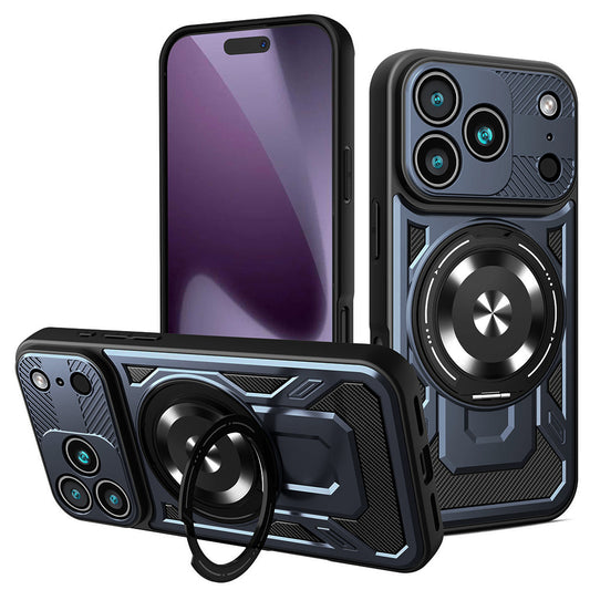 Калъф за Apple iPhone 17 Pro, Techsuit, RuggedCam, Син