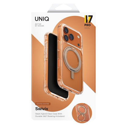 Калъф за Apple iPhone 17 Pro, UNIQ, Swivix, Златист