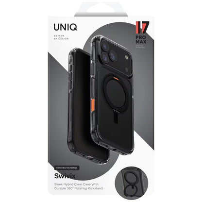 Калъф за Apple iPhone 17 Pro, UNIQ, Swivix, Черен