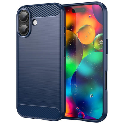 Калъф за Apple iPhone 17, Techsuit, Карбон, Син