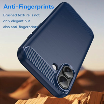 Калъф за Apple iPhone 17, Techsuit, Карбон, Син