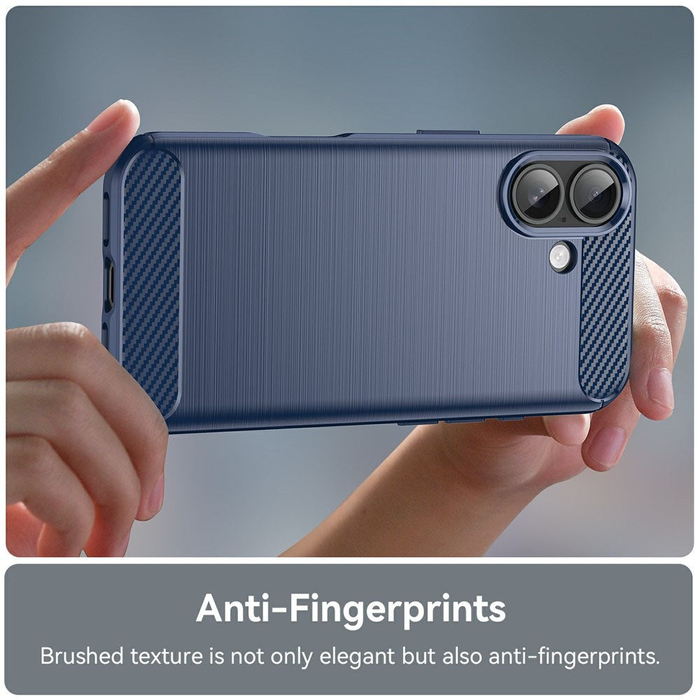 Калъф за Apple iPhone 17, Techsuit, Карбон, Син