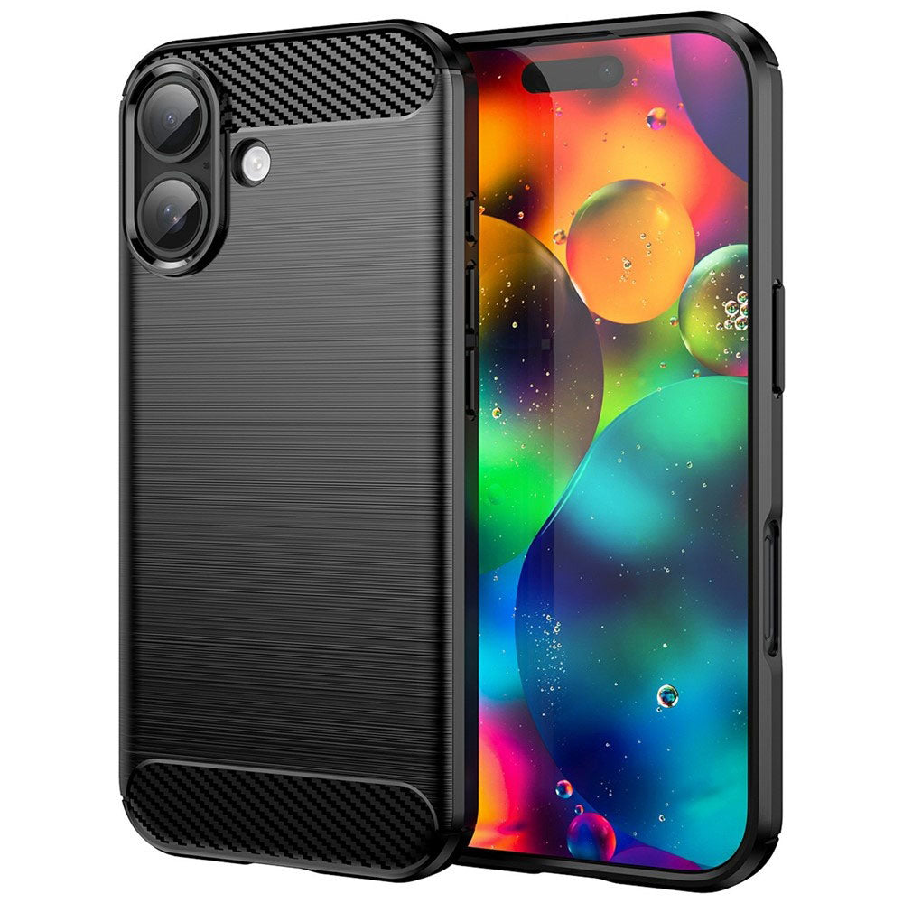 Калъф за Apple iPhone 17, Techsuit, Карбон, Черен