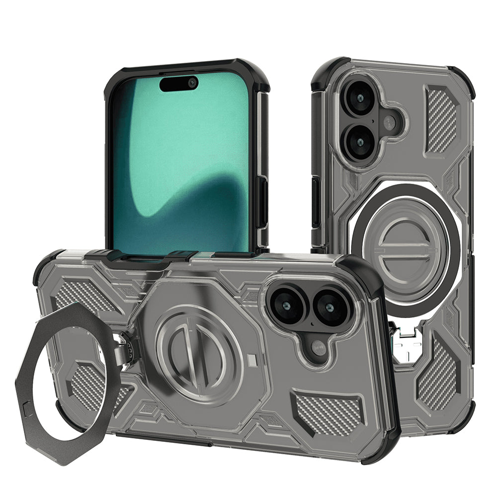 Калъф за Apple iPhone 17, Techsuit, Carbon Shield Pro, Светло черен