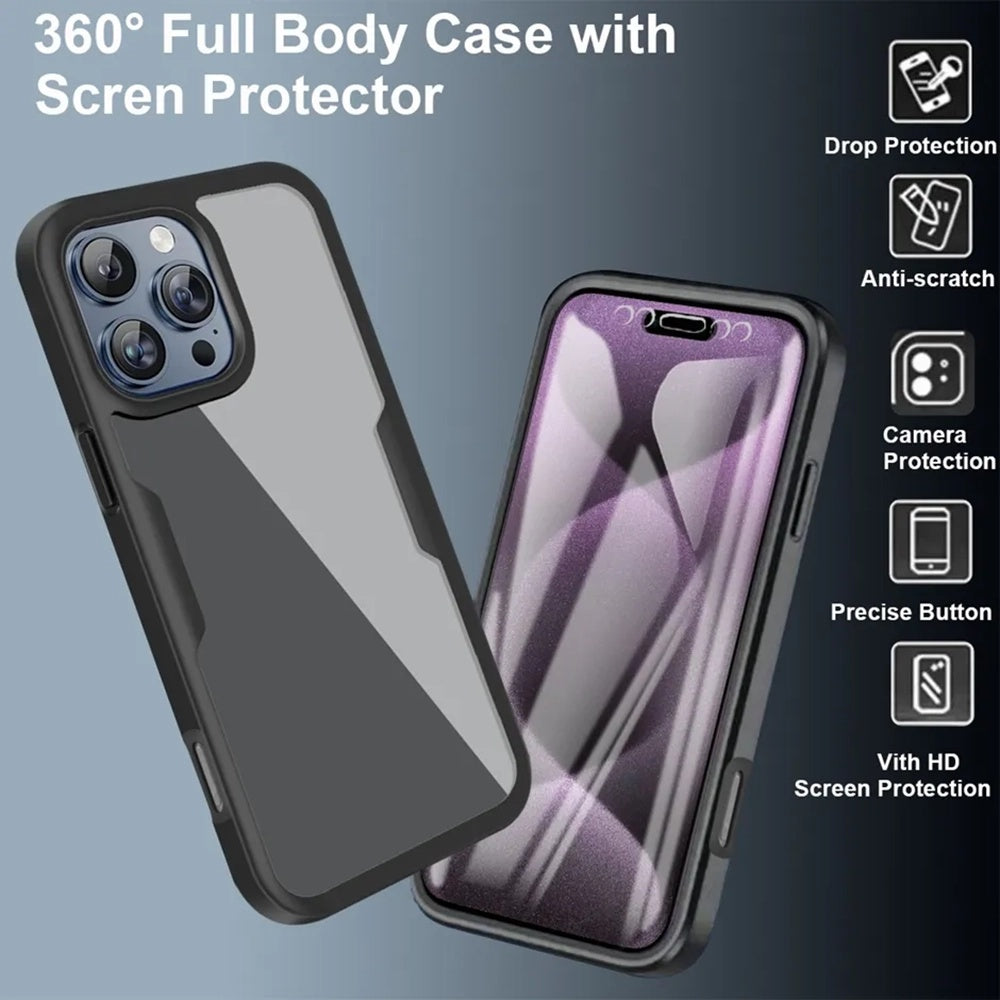 Калъф за Apple iPhone 17, Techsuit, ColorVerse 360, Черен