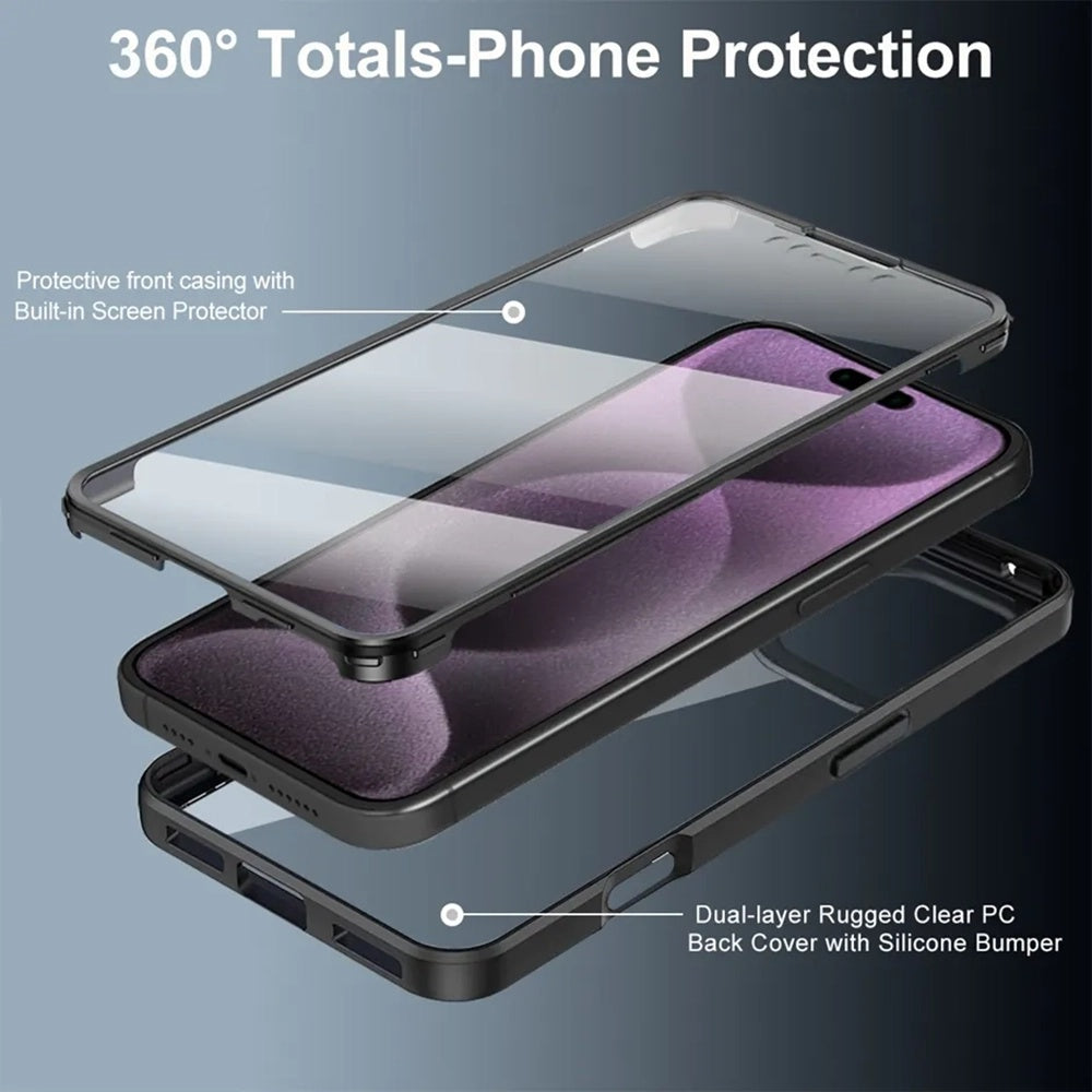 Калъф за Apple iPhone 17, Techsuit, ColorVerse 360, Черен