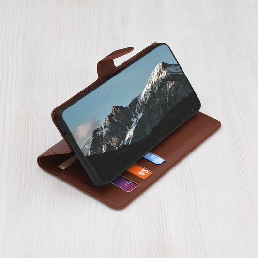 Калъф за Apple iPhone 17, Techsuit, Leather Folio, Кафяв