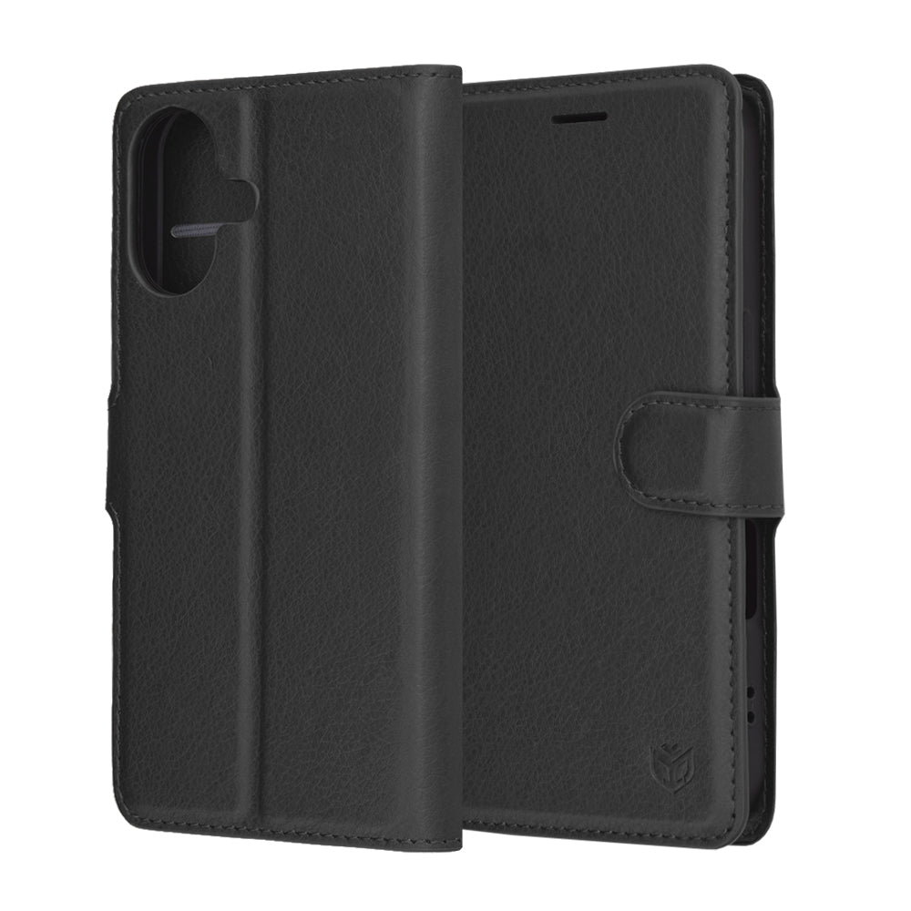 Калъф за Apple iPhone 17, Techsuit, Leather Folio, Черен