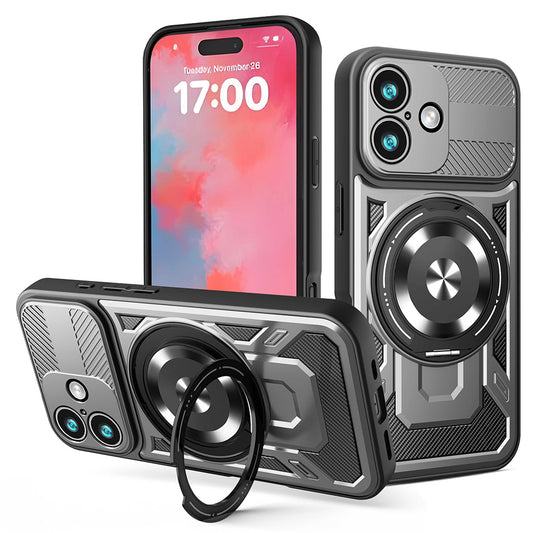 Калъф за Apple iPhone 17, Techsuit, RuggedCam, Сив