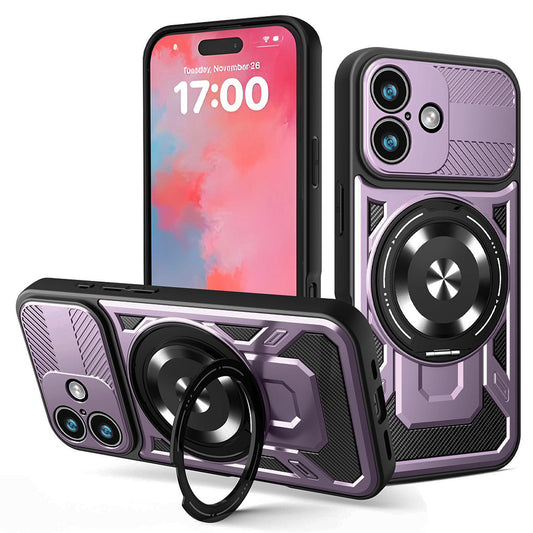 Калъф за Apple iPhone 17, Techsuit, RuggedCam, Лилав