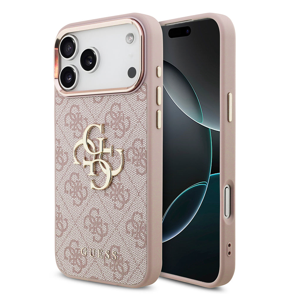 Калъф за Apple iPhone 18 Pro / 17 Pro, Guess, 4G Big Classic Logo, Розов